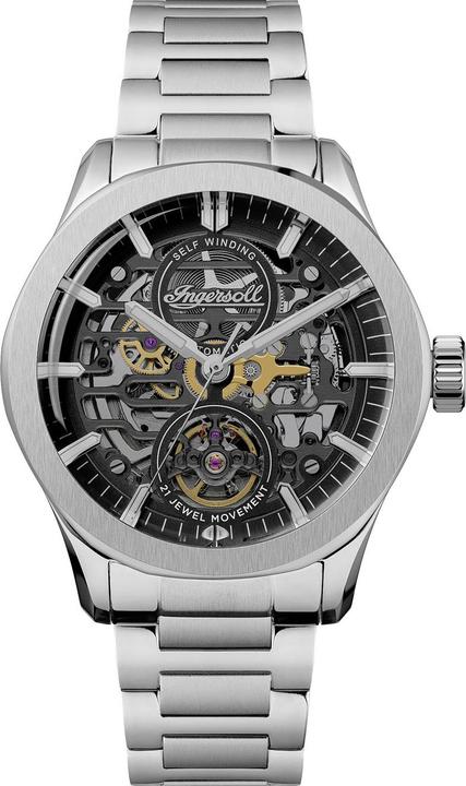 Actual product image Ingersoll 1892 Ingersoll I16701 Herrenuhr Ingersoll Bronc Automatik 44mm 5ATM (Skeleton watch, 44 mm)