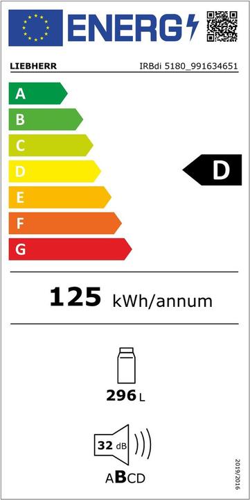 Energie-Label Liebherr IRBdi5180-20 (296 l)