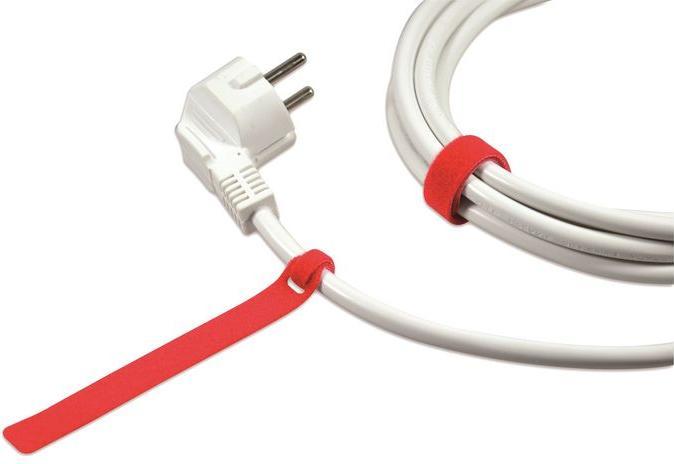 Immagine prodotto Label-the-cable LTC BASIC 10 Raccoglitore con gancio e anello di alimentazione rt, gb, bl (Fascette in velcro, 170 mm, 10 pz.)