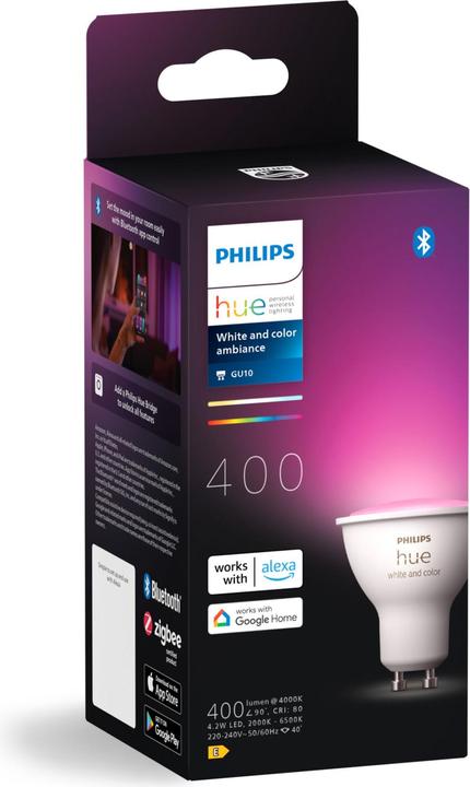 Actual product image Philips Hue White & Color Ambiance (GU10, 4.20 W, 400 lm, 1 x, E)