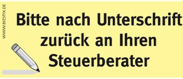 Produktbild Bizstix Notiz 'Steuerberater' 75x35mm