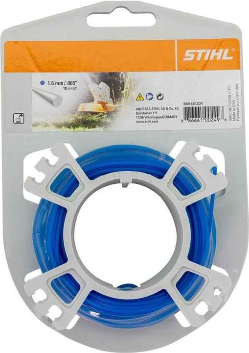 Produktbild Stihl 9302334 Mähfäden rund Rolle 1,6 mm 20 m, blau (Rasentrimmer, Trimmerfaden + Fadenspule)