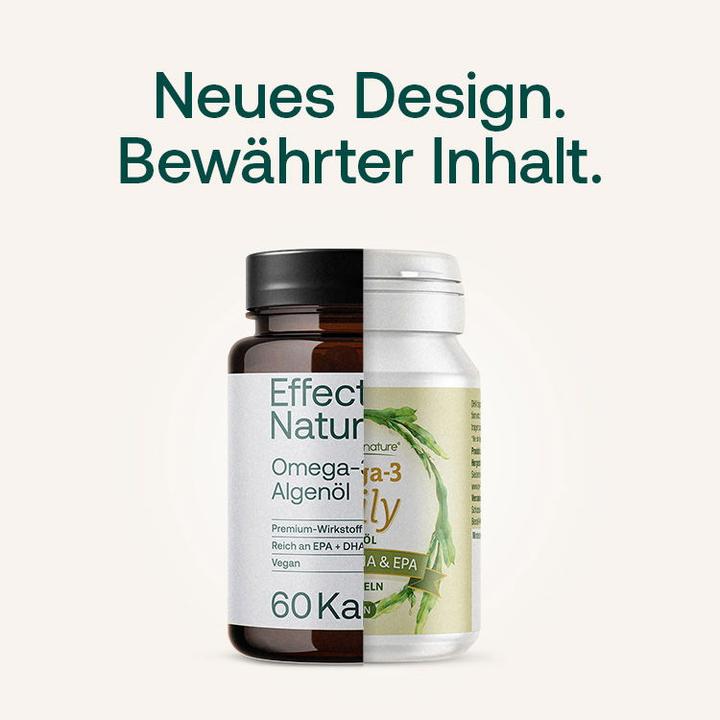 Produktbild Effective Nature Omega-3 Algenöl (60 Stück, Kapseln, 60 g)