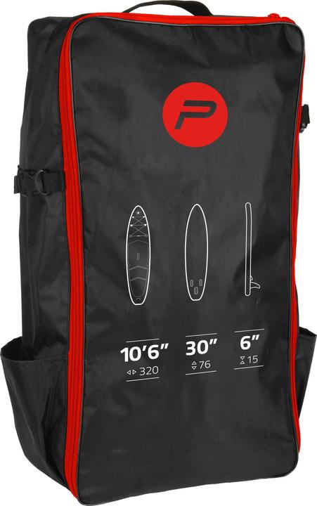 Image du produit Pure Pure2improve Stand-Up Paddle Board 4Fun Basic 320 (blanc/rouge/gris, 320cm × 76cm × 15cm, 10.6kg)