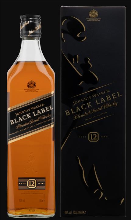 Johnnie Walker 12 Years Black Label (Blended Whisky, Scotch whisky, 1 x 70 cl)