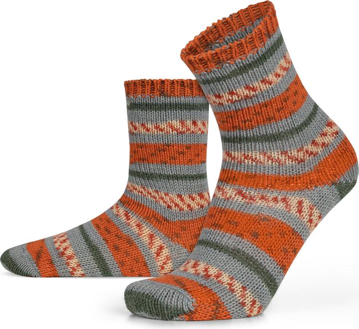 Normani 2 Paar Gestrickte Wollsocken Bunt-geringelt (2er Pack, 35 - 38)