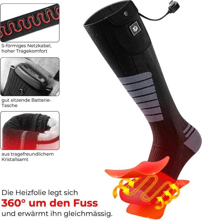 Produktbild Kiwikā Heizsocken warme Füsse (S, M, L)