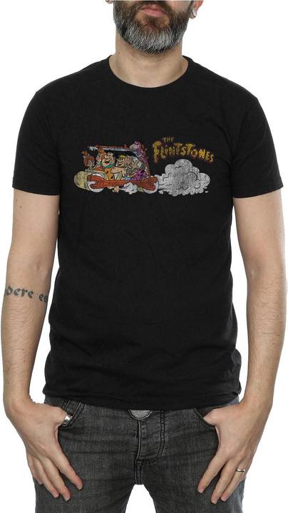 Produktbild The Flintstones Family Car Distressed TShirt (XXL)