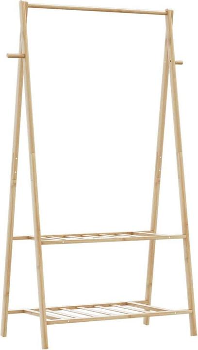 Produktbild VidaXL Kleiderständer mit Ablagen 96x45,5x150,5 cm Bambus