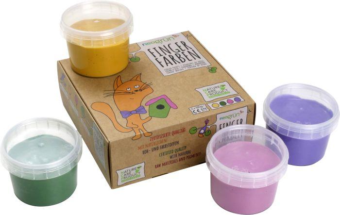 Actual product image Neogrün Finger paints Luka (Green, Violet, Pink, Yellow)