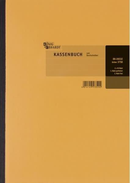 Immagine prodotto König & Ebhardt Libro cassa DIN A4 arancione 2 x 50 fogli (50 x)