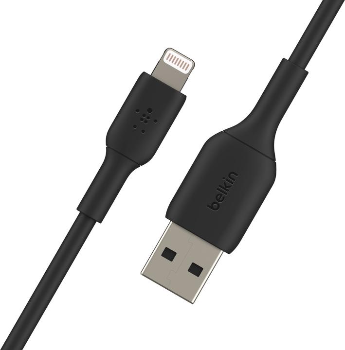 Actual product image Belkin BOOST CHARGE LIGHTNING TO USB-A CABLE, 2M, Black (2 m, USB 2.0)