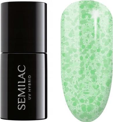 Actual product image Semilac UV Nail Polish Hybrid 494 Frozen Pistachios 7ml (494 Frozen pistachios, UV gel varnish)