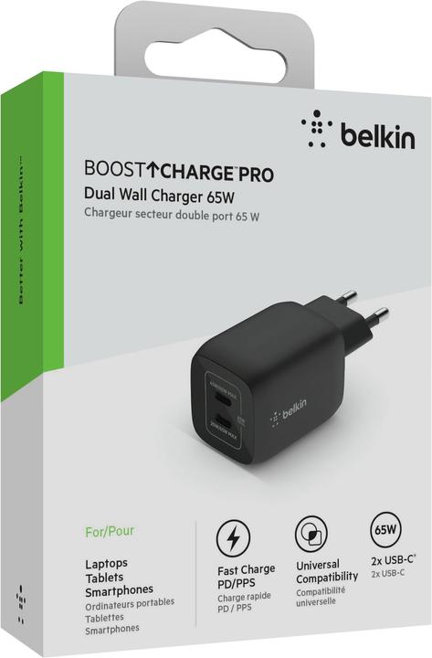 Image du produit Belkin Boost Charge Pro 2-Port GaN Charger (65 W)