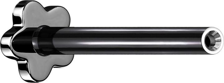 Star Piercing Micro Threadless Labret-Stab Blume schwarz (ohne Messing, Titan G23)