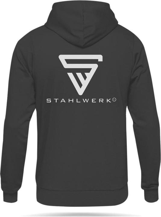 Produktbild Stahlwerk Hoodie Schwarz Kapuzen-Pullover Grösse L 100% Baumwolle (L)