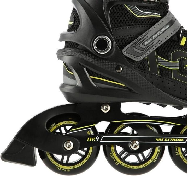 Actual product image Nils NA9157 Black-Yellow SIZE 43 INLINE SKATES (43)