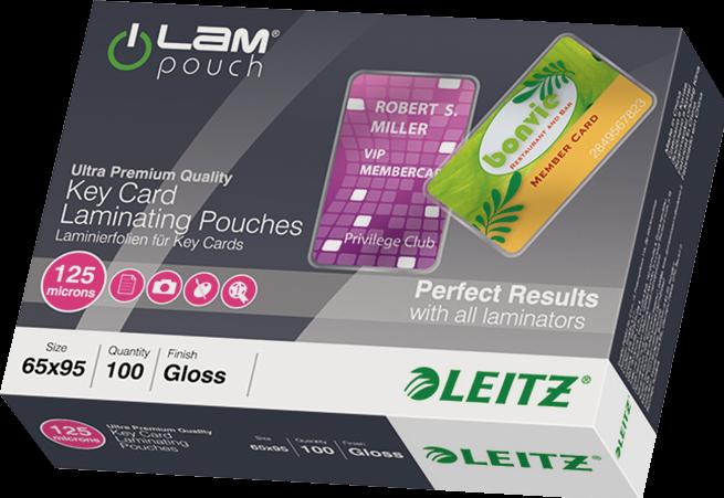 Actual product image Leitz Laminating foil pouch 65x95mm (65 x 95 mm, 100 Piece, 125 µm)