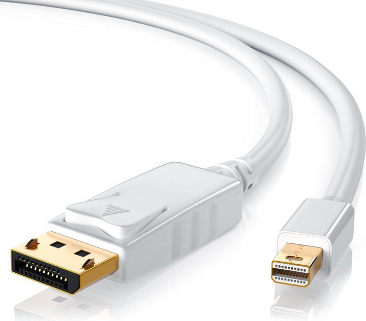 Produktbild CSL Mini DisplayPort zu DisplayPort Kabel - Audio Video Kabel - FullHD - kompatibel Apple Lenovo Surface (3 m, DisplayPort)