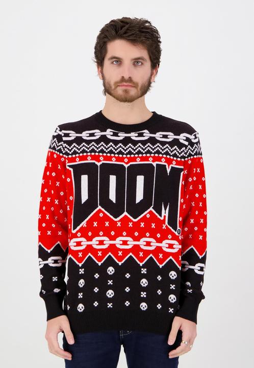 Actual product image Doom Knitted Christmas Jumper (S)