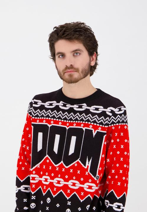 Actual product image Doom Knitted Christmas Jumper (S)