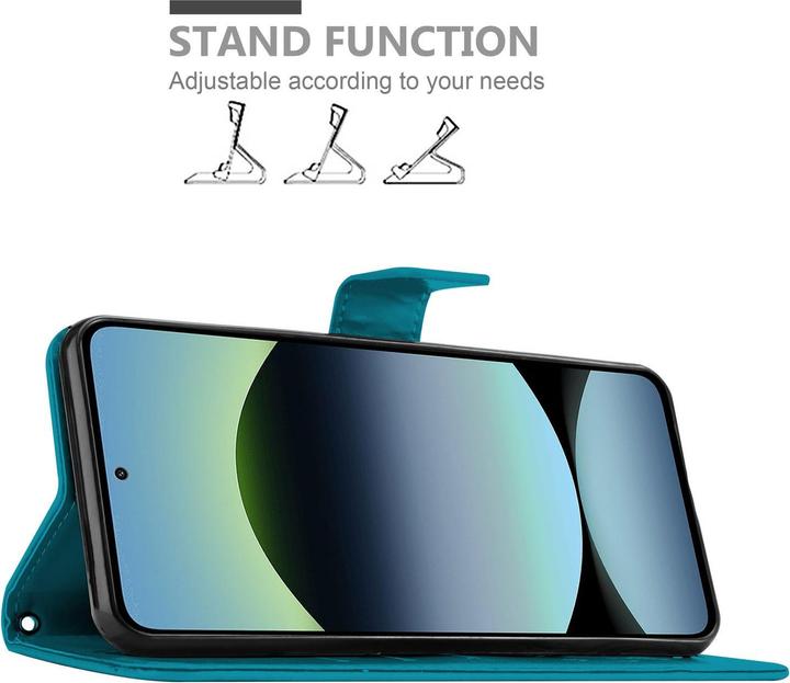 Actual product image Cadorabo Case for Xiaomi RedMi Note 14 5G Flower Book (Xiaomi Redmi Note 14 5G)
