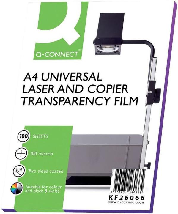 Produktbild Q-Connect Transparentfolien für Kopierer (100 g/m², 1 x)