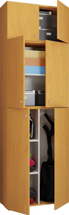 Actual product image VCM Holz Besen Putzschrank Lona mit Drehtüren Aufsatz (70 x 39 x 223 cm)