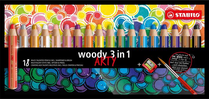 Actual product image STABILO Woody ARTY Case 18 colors + sharpener (Sorted, 18 x)