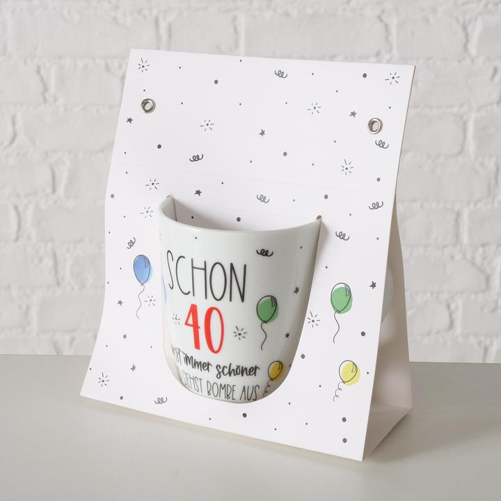 Immagine prodotto Magni Tazza di compleanno 40 bianca 330ml (330 ml, 1 x)