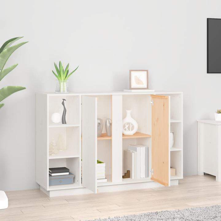 Image du produit VidaXL Sideboard Weiss 120x35x80cm Massivholz Kiefer Kommode Schrank Anrichte (120 x 35 x 80 cm)