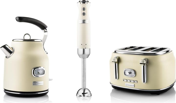 Produktbild Westinghouse Retro Frühstücksset, 4-Schlitz Toaster, Wasserkocher, Stabmixer