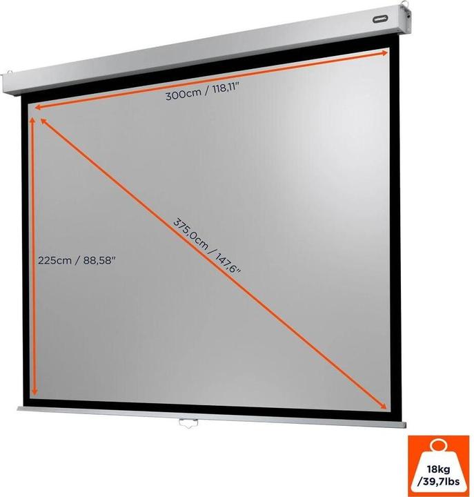 Immagine prodotto Celexon Schermo a rulli Professional Plus 300x225 cm 4:3 (122.83", 4:3)