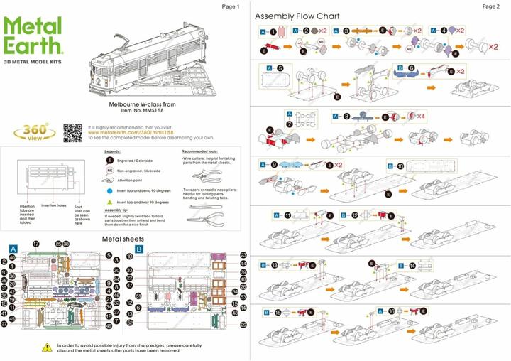 Image du produit Metal Earth Melbourne W-Class Tram