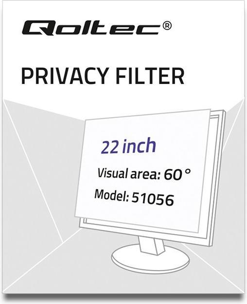Produktbild Qoltec 51056 Blickschutzfilter (22 Zoll) (22", 16 : 10)