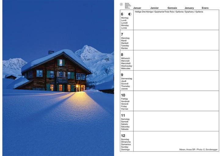 Produktbild Schweizer Foto-Almanach (15 x 21 cm, Harter Einband, Deutsch, Französisch, Spanisch, Italienisch, Englisch)