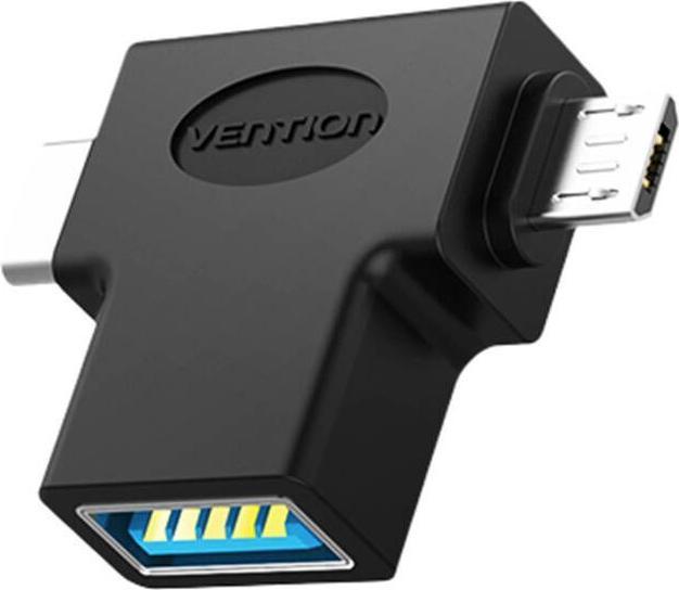 Produktbild Vention USB to USB-C and Micro USB OTG Adapter CDIB0 (Micro USB, USB Typ-C, 2.66 cm)