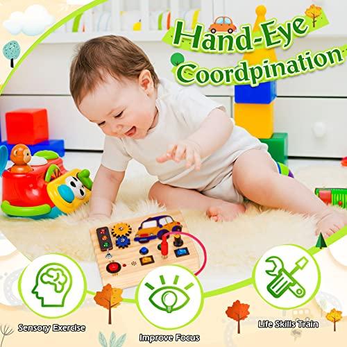 Actual product image Activity Board Busy Board Car Light Switch Toy, Baby Wooden Sensory Toy