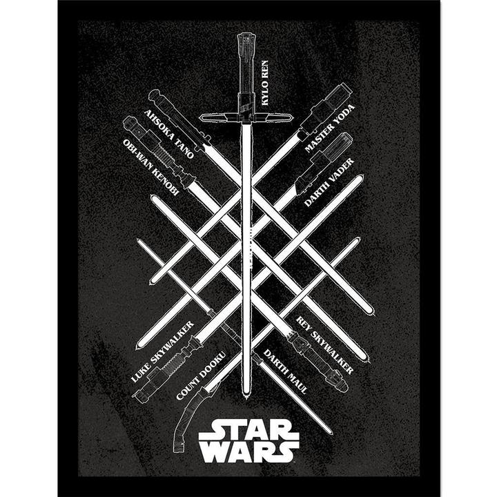 Produktbild Star Wars Gerahmtes Poster Lichtschwertgriff (40 x 30 cm)