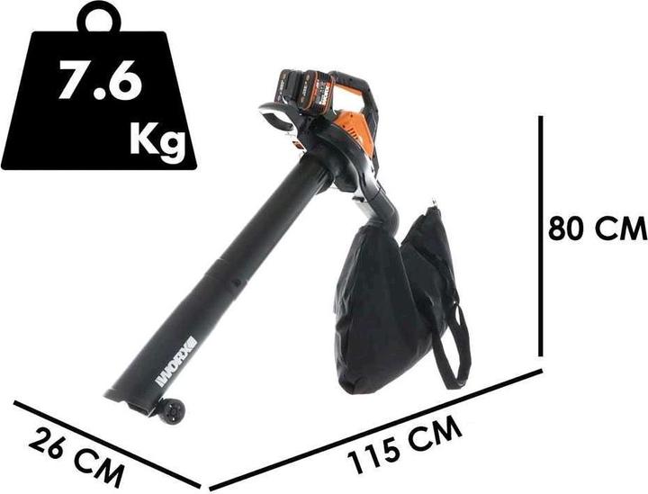 Image du produit Worx Souffleur sans fil 3en1 (Fonctionnement sur batterie, Aspirateurs à feuilles, Souffleur de feuilles, Aspirateurs et souffleurs)