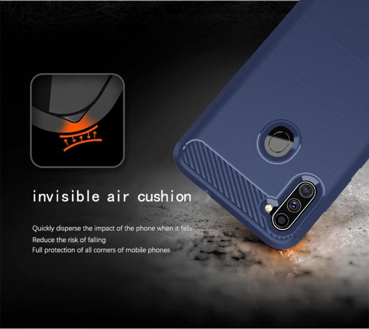 Immagine prodotto Cadorabo TPU Ultra sottile in acciaio inossidabile al carbonio Combi Cover (Samsung Galaxy A11, Samsung Galaxy M11)