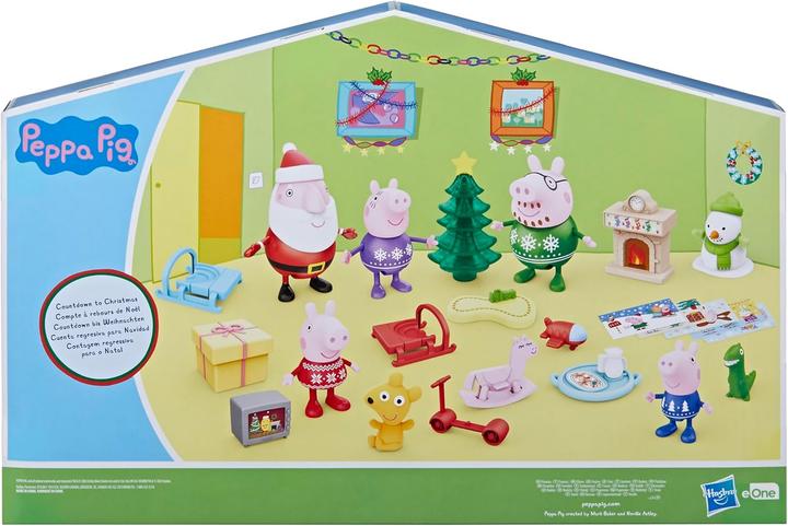 Image du produit Hasbro Calendrier de l'Avent Peppas avec 24 jouets surprises et autocollants, Jouets d'enfants