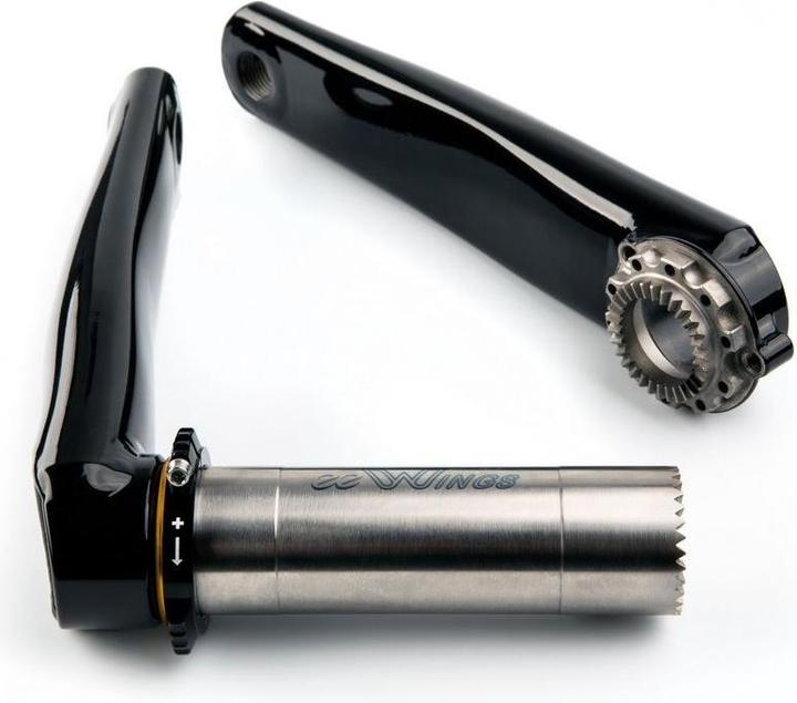 Actual product image Cane Creek eeWings Raven All Road Crank, 68mm, 30mm, titanium, black (170 mm)