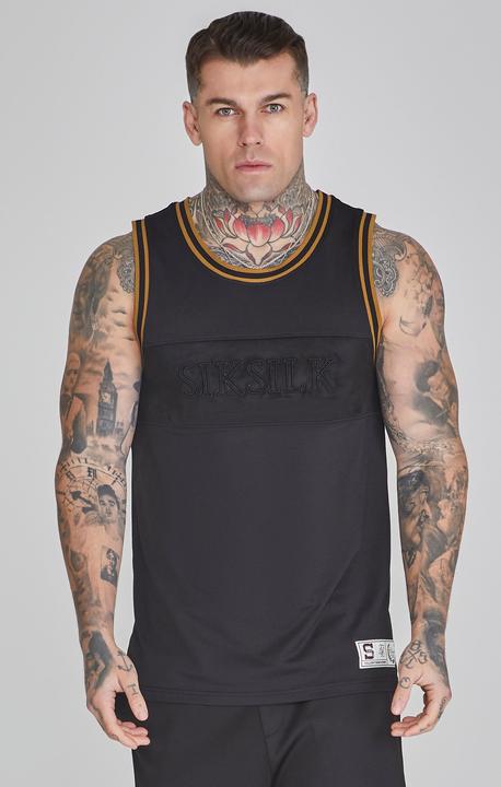 Actual product image Siksilk Top Basketball Vest in Black (L)