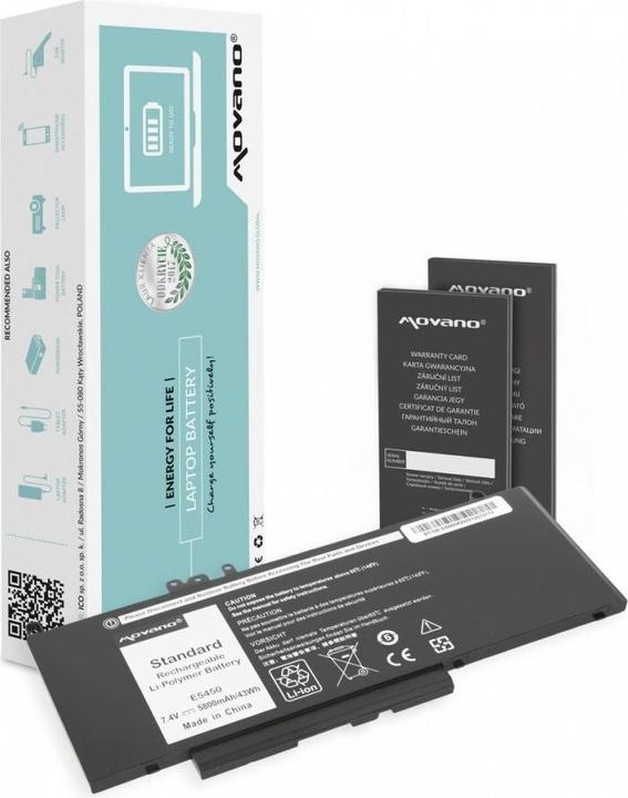 Actual product image Mitsu Movano battery for DELL Latitude E5450, E5550 (5800 mAh)