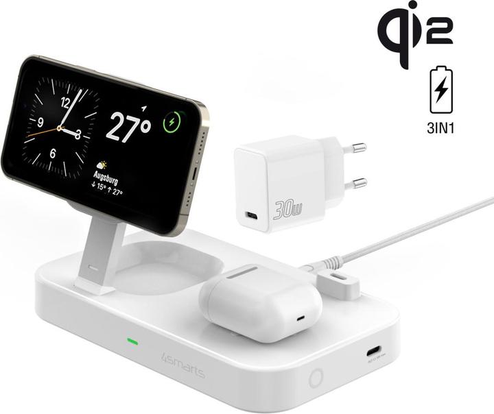Image du produit 4smarts Station de recharge Qi2 Trident (25 W)