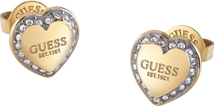 Guess Ohrstecker FINE HEART Edelstahl (Edelstahl)