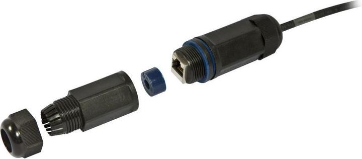 Produktbild Synergy 21 TP-TP Kupplung,RJ45 CAT6A, IP68 Outdoor, bis 3-8mm - bestehende RJ45 Stecker verwenden, Synergy21 (Netzwerk Kupplung)