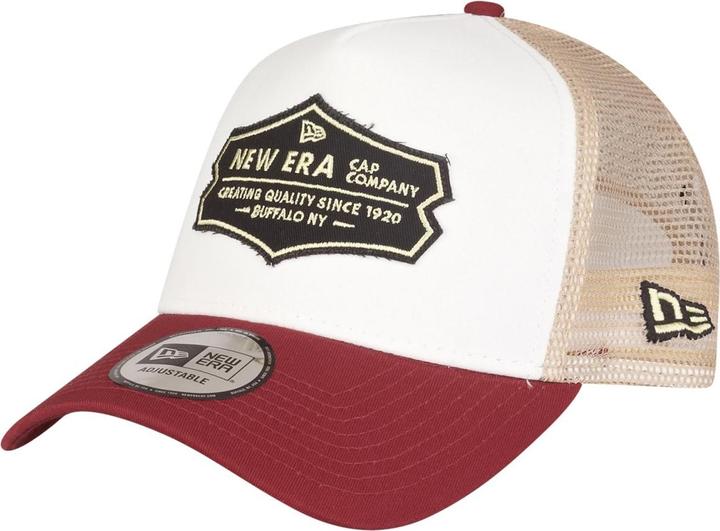 Produktbild New Era Adjustable Trucker Cap - Retro 5-Panel Weiss / Rot