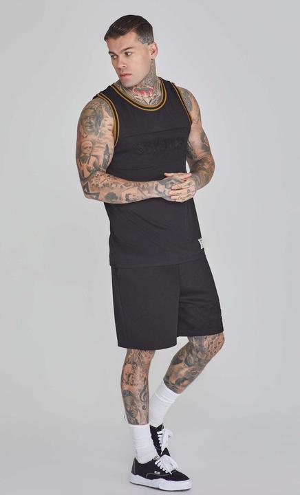 Actual product image Siksilk Top Basketball Vest in Black (L)